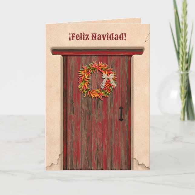 Carte Southwest Chile Ristra Wreath Holiday Christmas  (Devant)