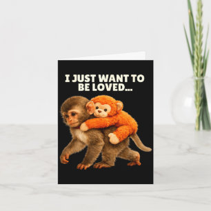 Carte Soutien émotionnel mignon bébé singe coup de poing