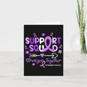 Carte Soutien Équipe Purple Ribbon Fibromyalgie Sensibil