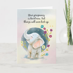 Carte Soutien et encouragement à la grossesse Eléphant m
