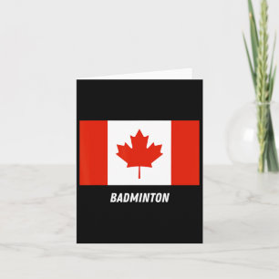 Carte Soutien patriotique Badminton Canada Équipe Sport 