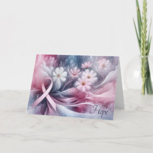 Carte Soutien pour le cancer du sein du ruban rose