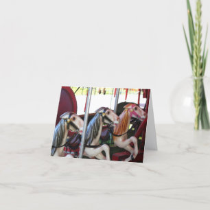 Carte Souvenir de cheval de carrousel Note