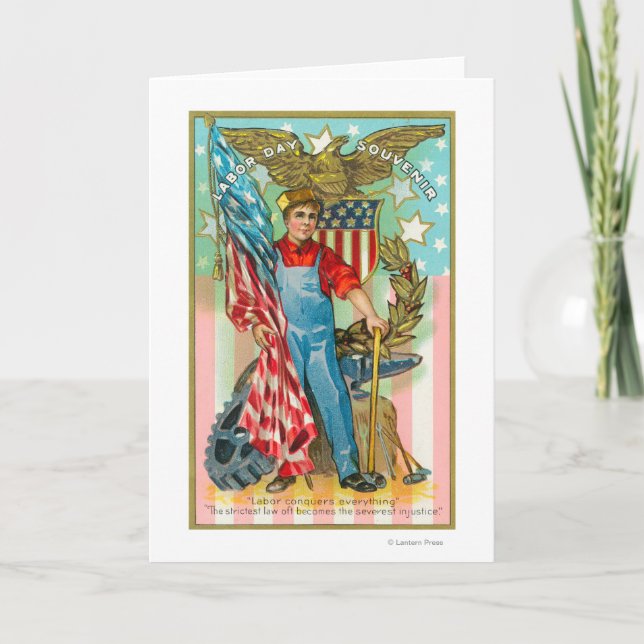 Carte Souvenir de Fête du travail (Devant)