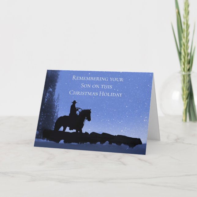 Carte Souvenir de Noël du Fils (Devant)