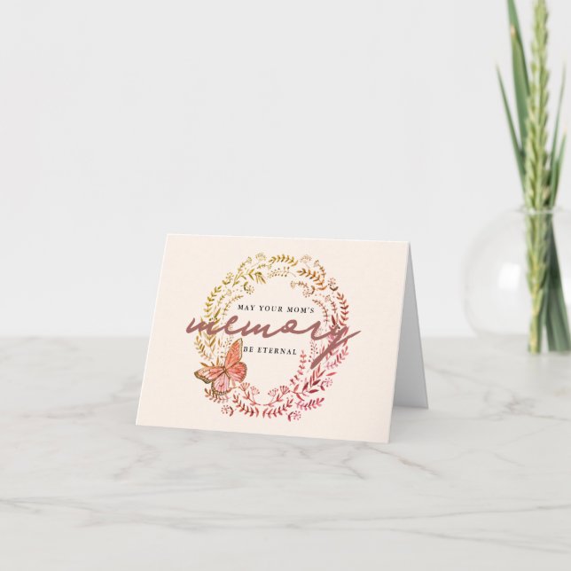 Carte Souvenir Éternel de Verdure Sympathie Personnalisé (Devant)