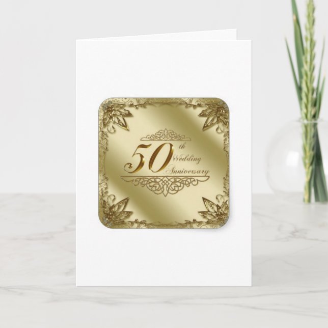 CARTE SOUVENIRS 50E ANNIVERSAIRE DE MARIAGE (Devant)