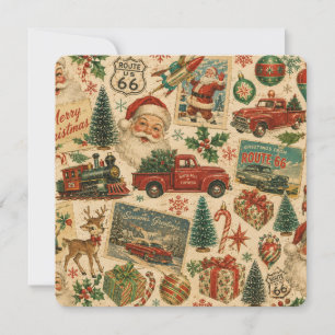 Carte Souvenirs de Noël de l'ancienne Route 66