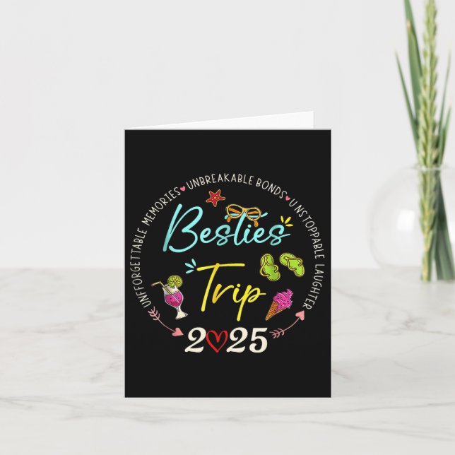 Carte Souvenirs de voyage des meilleures amies 2025 Voya (Devant)