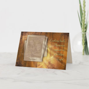 Carte Souvenirs dorés (personnalisables)