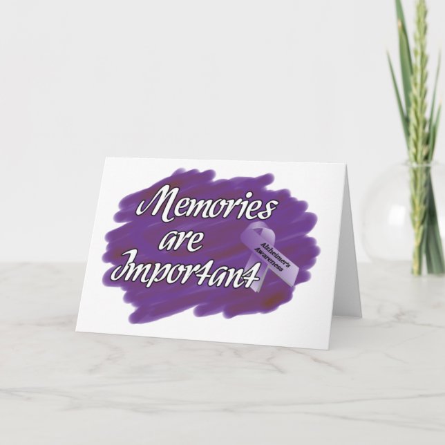 Carte Souvenirs sont Importants Alzheimer Sensibilisatio (Devant)