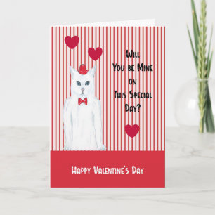 Carte Soyez à moi sur la Saint Valentin Chat avec Top Ha