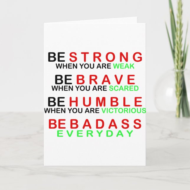 Carte Soyez Badass quotidien (Devant)