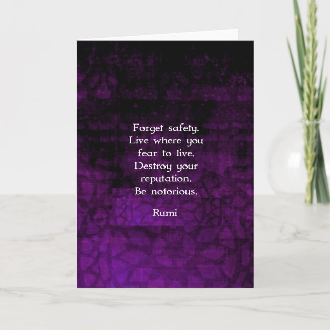 Carte Soyez citation inspirée notoire de Rumi (Devant)