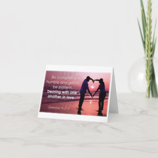 Carte Soyez entièrement humbles et doux Ephésiens 4:2-3