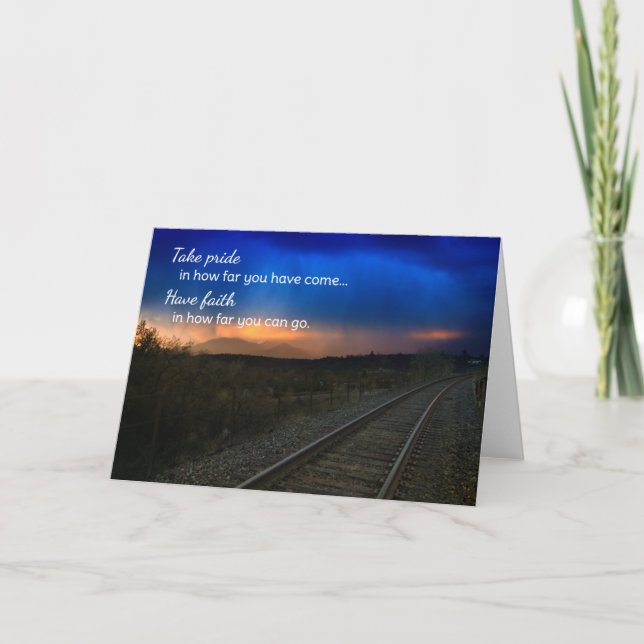 Carte Soyez fiers de jusqu'où...Motivational (Devant)