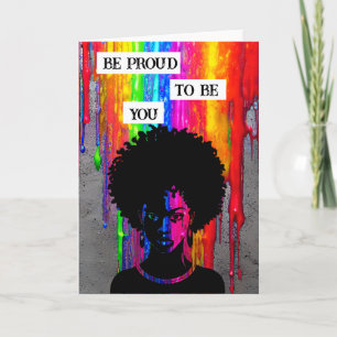 Carte Soyez Fiers D'Être Vous Femme afro-américaine