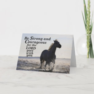 Carte Soyez forte et courageuse Bible Verse Deut 31 Hors