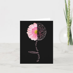 Carte Soyez Gentil À L'Esprit Sunflower Mental Health S 