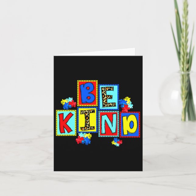 Carte Soyez gentil Sensibilisation sur l'autisme Asl gen (Devant)