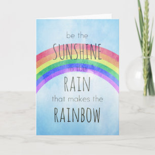 Carte Soyez le soleil dans la pluie