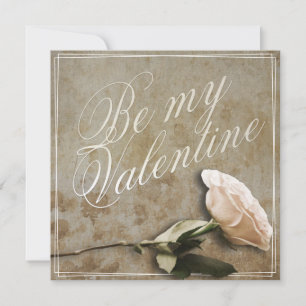 Carte Soyez ma Saint Valentin avec Rose