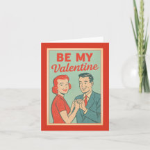 Soyez Mon Salutation Valentine Retro