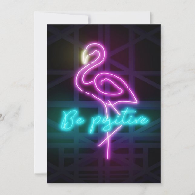 Carte Soyez positif Neon Art (Devant)