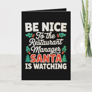 Carte Soyez Sympathique Avec Le Directeur Du Restaurant