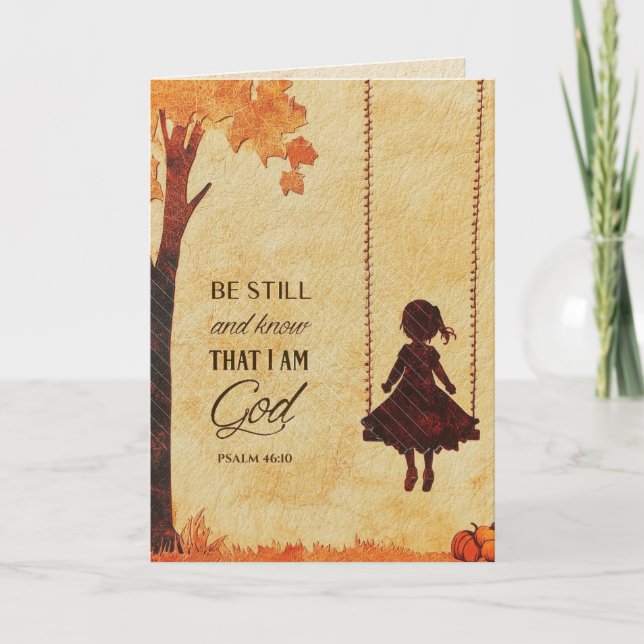 Carte Soyez toujours et sachez que je suis Dieu Bible Ve (Devant)