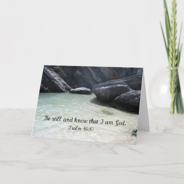 Carte Soyez toujours et sachez que je suis Dieu. Psaume  (Devant)