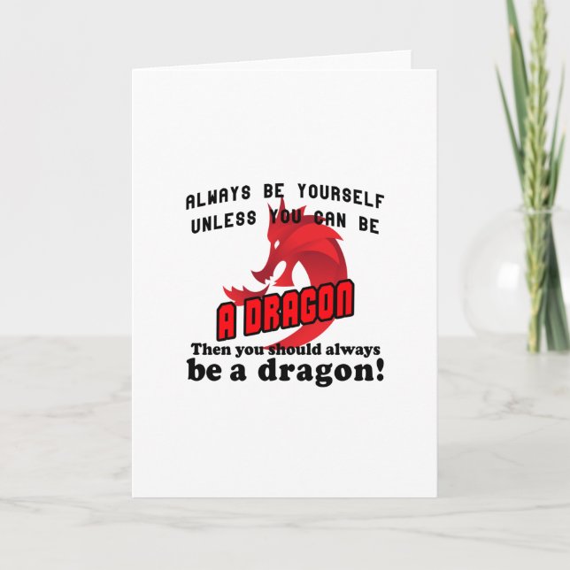 Carte Soyez toujours un dragon (Devant)