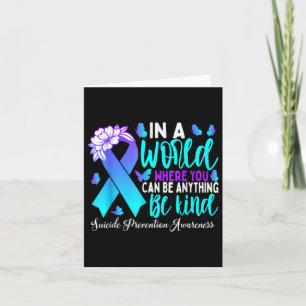 Carte Soyez Turquoise Violet Ribbon Prévention du suicid