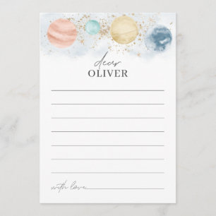 Carte Space Time Capsule Card Planètes Garçon Anniversai