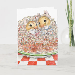 Carte Spaghetti Eating Mice Card
