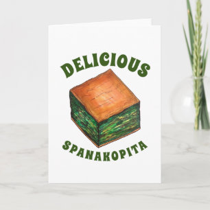 Carte Spanakopita Grec Alimentation Spinach Feta Phyllo 