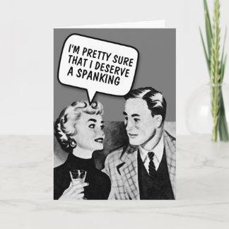 CARTE SPANKING RETRO BIRTHDAY GREETING FOR HUSBAND