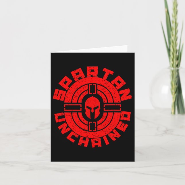 Carte Spartan Non Enchaîné Bodybuilding Warrior Race Gym (Devant)