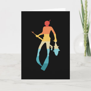 Carte SpearFishing Gift Retro Vintage Spear Fishing Dive