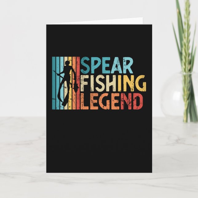 Carte SpearFishing Legend Retro Spear Fishing Cadeau (Devant)
