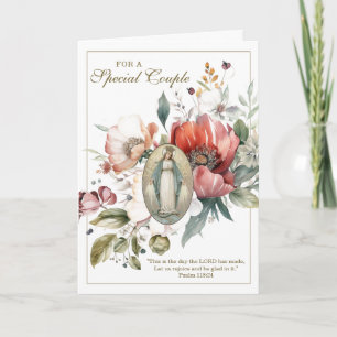 Carte Special Couple Anniversaire Religieux Floral