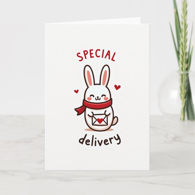 Carte Special Delivery Rabbit Card (Devant)