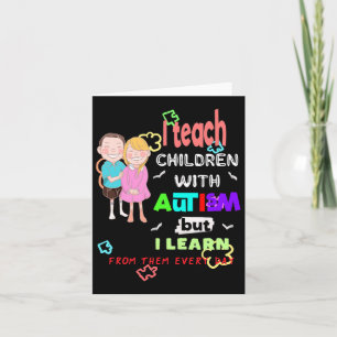 Carte Spécial Ed Sped Enseignant Enseigner Cool Autisme