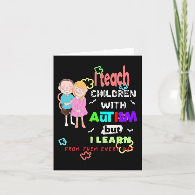 Carte Spécial Ed SPED Professeur Enseigner Cool Autisme  (Devant)