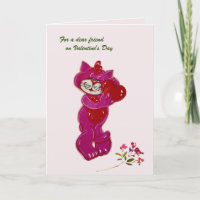 Spécial Friend Cute Cat avec Coeur Saint Valentin