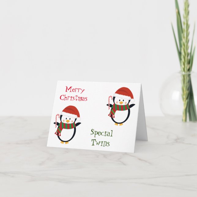 CARTE "SPECIAL TWINS" DE MERRY CHRISTMAS (Devant)
