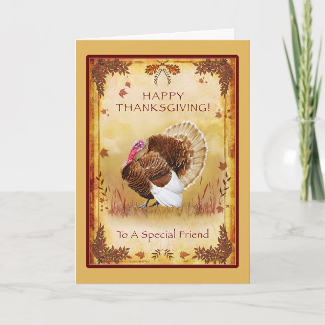 Carte spéciale Ami Bon thanksgiving Turquie (Devant)