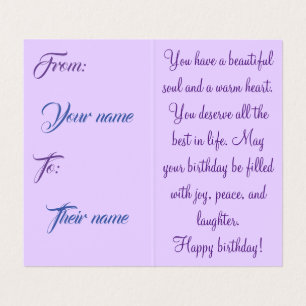 Carte spéciale anniversaire