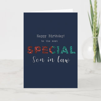 Carte spéciale d'anniversaire pour son en droit