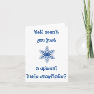 Carte spéciale de note sur les flocons de neige